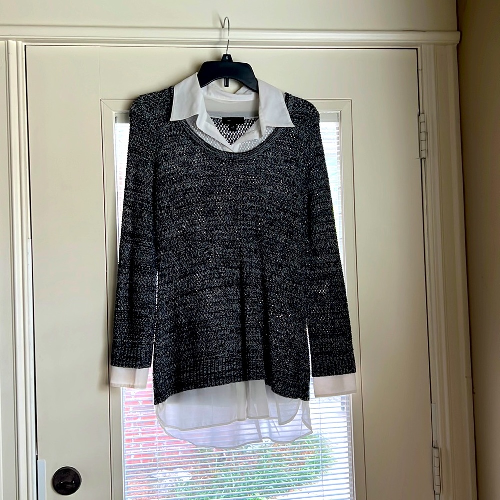 AB Studio Layered Look Sweater